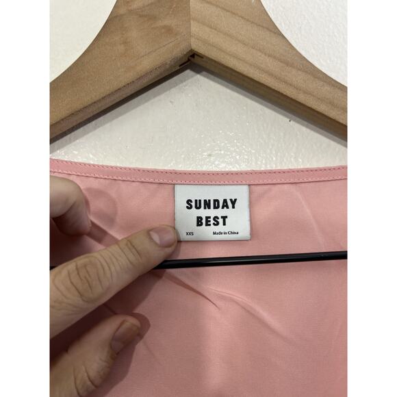 Coquette Ballet Romantic Babydoll Empire Waist Mini Dress 2XS Barbiecore Minimal - Picture 7 of 16